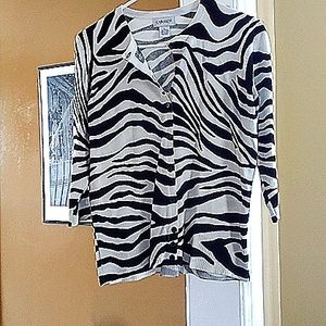 Sweater zebra print Carmen size large
